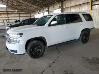 2016 Chevrolet Tahoe Commercial with VIN 1GNLCDEC9GR145324, listed as a Copart auction lot 83371894 with 106,390 mi miles and Salvage Title. Bid and sale history available at carsss.com. Image 1.