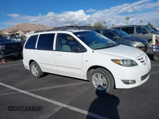 2005 Mazda MPV LX with VIN JM3LW28A950547853, listed as a IAAI auction lot 41755669 with 217,379 mi miles. Bid and sale history available at carsss.com. Image 14.