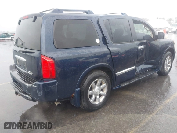 2007 Infiniti QX56 with VIN 5N3AA08C07N806341, listed as a IAAI auction lot 41743595 with 135,577 mi miles. Bid and sale history available at carsss.com. Image 4.