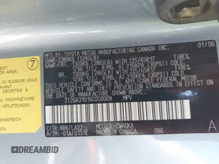 2006 Lexus RX 330 with VIN 2T2GA31U16C050009, listed as a IAAI auction lot 42704690 with 237,867 mi miles and . Bid and sale history available at DreamBid. Image 9.