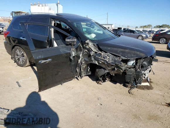 2017 Nissan Pathfinder SL with VIN 5N1DR2MM9HC673794, listed as a Copart auction lot 73199044 with Not provided miles and Salvage title. Bid and sale history available at DreamBid. Image 4.
