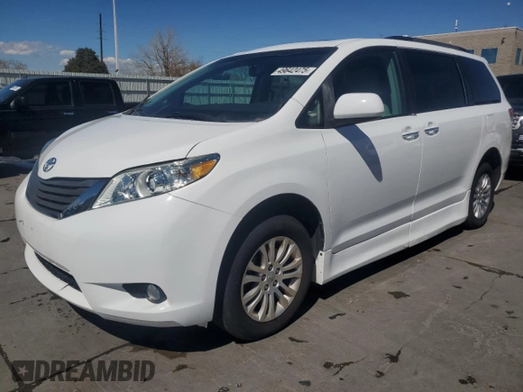 2011 Toyota Sienna XLE AAS with VIN 5TDYK3DC7BS007529, listed as a Copart auction lot 49642475 with 115,117 mi miles and Salvage Title. Bid and sale history available at carsss.com. Image 1.