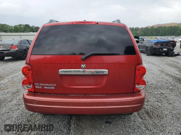 2006 Dodge Durango SLT with VIN 1D4HD48N06F182676, listed as a Copart auction lot 58322735 with Not provided miles and Salvage title. Bid and sale history available at DreamBid. Image 6.