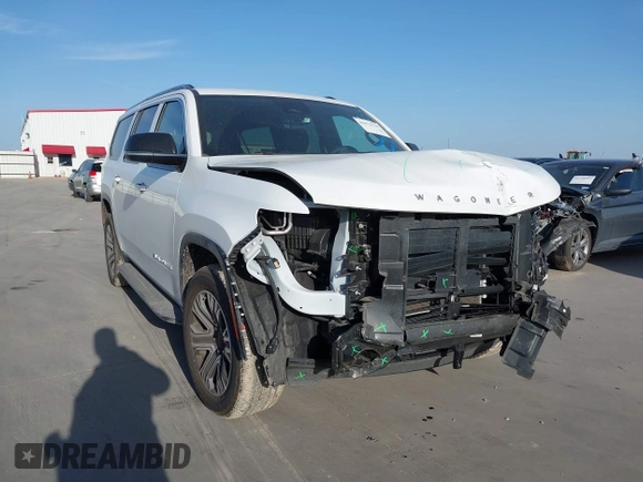 2024 Jeep Wagoneer Series II with VIN 1C4SJRBPXRS165267, listed as a IAAI auction lot 41673719 with 23,322 mi miles and . Bid and sale history available at DreamBid. Image 1.