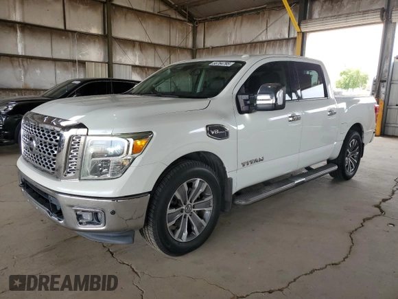2017 Nissan Titan SV z VIN 1N6AA1E64HN524171, wystawiony jako Copart lot #56764795 z przebiegiem 155 066 mil mil oraz Szkoda całkowita • Salvage title. Historia ofert i sprzedaży dostępna na DreamBid. Obrazek 1.