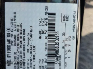 2020 Ford Fusion SE z VIN 3FA6P0HD8LR132155, wystawiony jako Copart lot #58488375 z przebiegiem 39 866 mil mil oraz Szkoda całkowita • Salvage title. Historia ofert i sprzedaży dostępna na DreamBid. Obrazek 12.