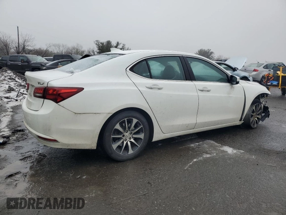 2017 Acura TLX with VIN 19UUB1F38HA003433, listed as a Copart auction lot 44388555 with 129,751 mi miles and Salvage Title. Bid and sale history available at carsss.com. Image 3.