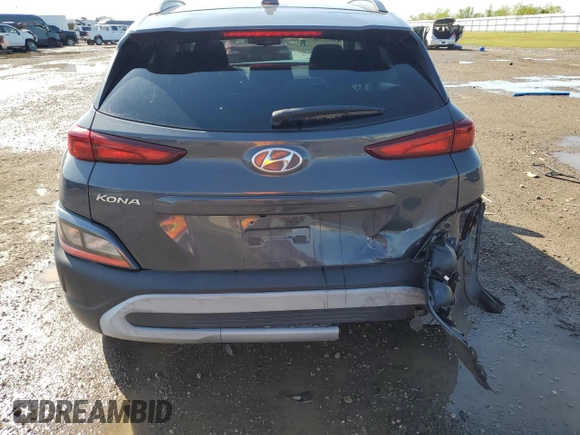 2023 Hyundai Kona SEL with VIN KM8K62AB5PU982920, listed as a Copart auction lot 50198635 with 14,550 mi miles and Salvage Title. Bid and sale history available at DreamBid. Image 6.