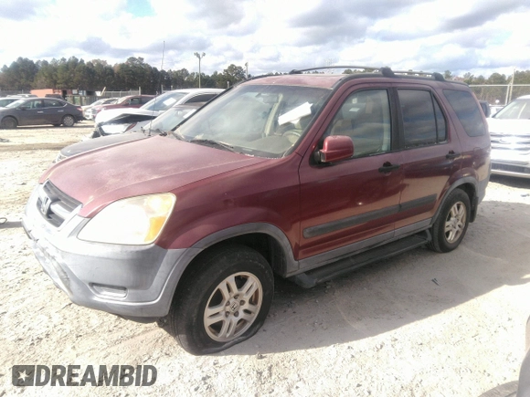 2002 Honda CR-V EX with VIN SHSRD788X2U008814, listed as a IAAI auction lot 41016545 with 190,580 mi miles. Bid and sale history available at carsss.com. Image 2.