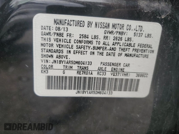 2013 Infiniti M z VIN JN1BY1AR5DM604133, wystawiony jako Copart lot #56890095 z przebiegiem 202 593 mil mil oraz Szkoda całkowita • Salvage title. Historia ofert i sprzedaży dostępna na DreamBid. Obrazek 12.