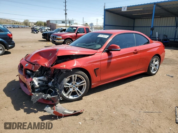 2016 BMW 4 Series 428i with VIN WBA3V7C59G5A25913, listed as a Copart auction lot 52879025 with 86,412 mi miles and Salvage Title. Bid and sale history available at carsss.com. Image 1.
