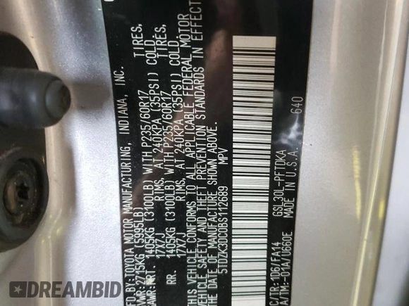 2011 Toyota Sienna with VIN 5TDZK3DC0BS112689, listed as a Copart auction lot 51651395 with 176,124 mi miles and Salvage Title. Bid and sale history available at carsss.com. Image 13.