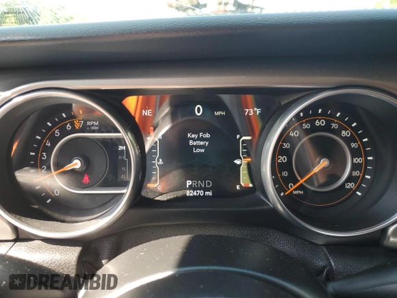 2018 Jeep Wrangler Unlimited Sahara with VIN 1C4HJXEGXJW229881, listed as a Copart auction lot 58762775 with 82,470 mi miles and Salvage title. Bid and sale history available at DreamBid. Image 9.