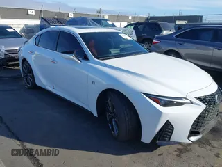 2023 Lexus IS with VIN JTHGZ1B20P5062521, listed as a IAAI auction lot 41536230 with 15,532 mi miles. Bid and sale history available at carsss.com. Image 1.