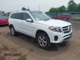 2018 Mercedes-Benz GLS 450 with VIN 4JGDF6EE2JB023644, listed as a IAAI auction lot 42431579 with 95,940 mi miles and . Bid and sale history available at DreamBid. Image 1.