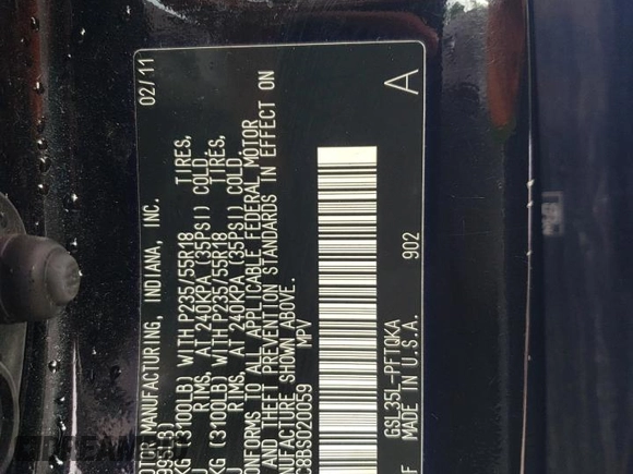 2011 Toyota Sienna XLE with VIN 5TDDK3DC8BS020059, listed as a Copart auction lot 62954985 with 219,974 mi miles and Salvage title. Bid and sale history available at DreamBid. Image 13.