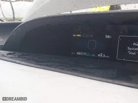 2022 Toyota Prius L Eco with VIN JTDKAMFU8N3188361, listed as a IAAI auction lot 41726369 with 48,517 mi miles. Bid and sale history available at carsss.com. Image 7.