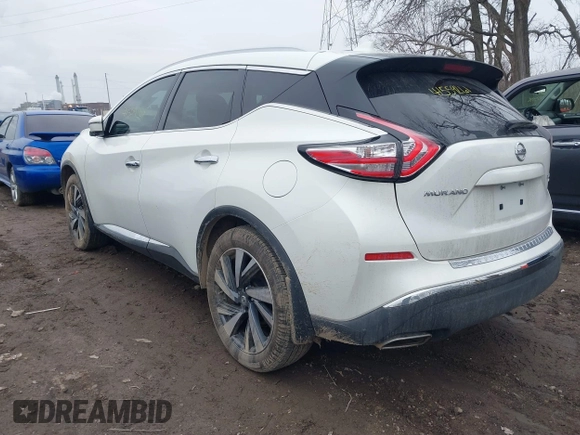 2017 Nissan Murano S with VIN 5N1AZ2MH6HN126489, listed as a IAAI auction lot 41559261 with 81,567 mi miles and . Bid and sale history available at DreamBid. Image 3.