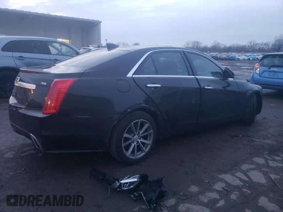 2019 Cadillac CTS Sedan Luxury RWD with VIN 1G6AR5SS9K0100383, listed as a Copart auction lot 85297504 with 106,952 mi miles and Salvage Title. Bid and sale history available at carsss.com. Image 3.
