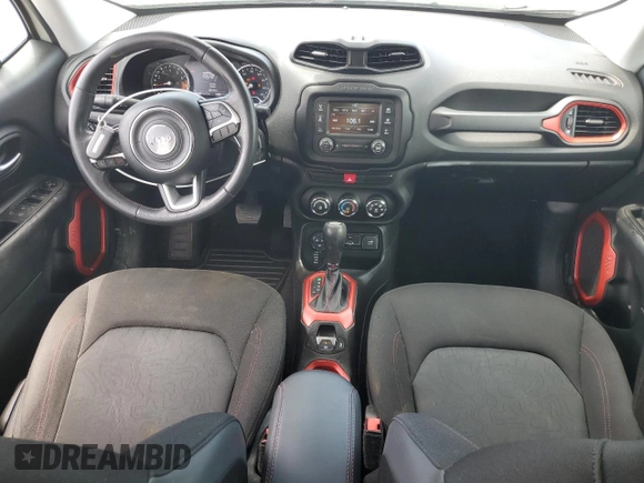 2015 Jeep Renegade Trailhawk with VIN ZACCJBCT2FPB85764, listed as a Copart auction lot 58965465 with 80,440 mi miles and Salvage title. Bid and sale history available at DreamBid. Image 8.