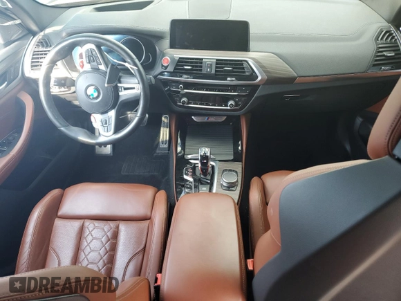 2020 BMW X3 M with VIN 5YMTS0C05LLT10643, listed as a Copart auction lot 62276834 with 39,860 mi miles and Salvage title. Bid and sale history available at DreamBid. Image 8.