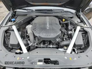 2023 Genesis G70 3.3T with VIN KMTG54TEXPU110976, listed as a Copart auction lot 71400134 with 22,958 mi miles and Salvage Title. Bid and sale history available at carsss.com. Image 12.