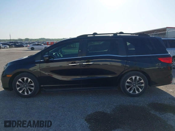 2022 Honda Odyssey EX-L with VIN 5FNRL6H75NB049044, listed as a IAAI auction lot 42010441 with 29,824 mi miles and . Bid and sale history available at DreamBid. Image 14.