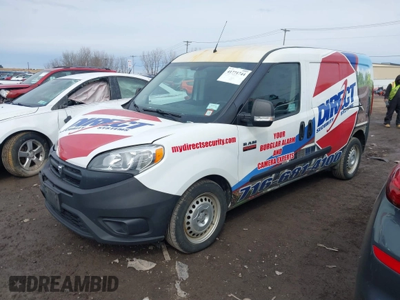 2015 Ram ProMaster City Cargo Tradesman with VIN ZFBERFAT8F6A85267, listed as a IAAI auction lot 41771744 with 113,128 mi miles. Bid and sale history available at carsss.com. Image 2.