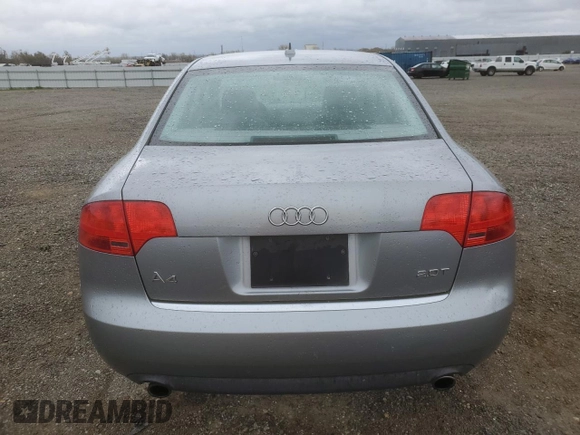 2007 Audi A4 2.0T with VIN WAUAF78E47A139559, listed as a Copart auction lot 48927115 with 157,320 mi miles and Salvage Title. Bid and sale history available at carsss.com. Image 6.