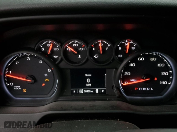 2020 Chevrolet Silverado 3500HD Work Truck with VIN 1GC4YSEY4LF181349, listed as a Copart auction lot 80557094 with 58,469 mi miles and Salvage Title. Bid and sale history available at carsss.com. Image 9.