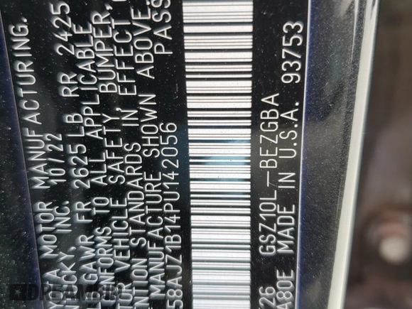 2023 Lexus ES 350 F Sport z VIN 58AJZ1B14PU142056, wystawiony jako Copart lot #52217085 z przebiegiem 30 837 mil mil oraz Szkoda całkowita • Salvage title. Historia ofert i sprzedaży dostępna na DreamBid. Obrazek 12.