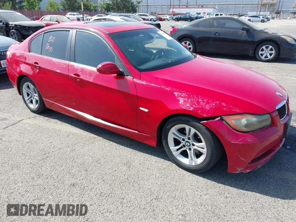 2008 BMW 3 Series 328i with VIN WBAVA375X8NL48566, listed as a IAAI auction lot 42581364 with 231,212 mi miles and . Bid and sale history available at DreamBid. Image 1.
