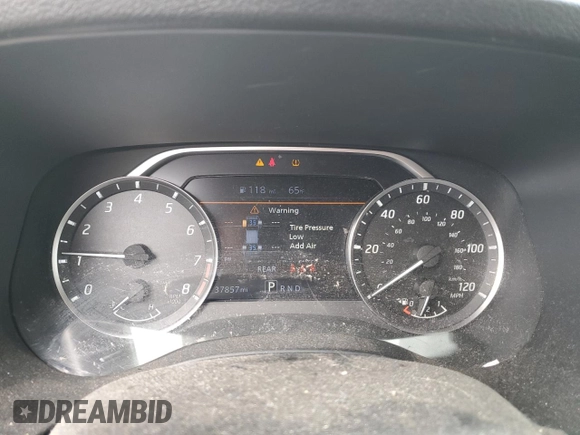2023 Nissan Frontier SV with VIN 1N6ED1EJ9PN650022, listed as a Copart auction lot 49843795 with 37,857 mi miles and Salvage title. Bid and sale history available at DreamBid. Image 9.