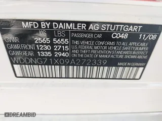 2009 Mercedes-Benz S-Class 5.5L V8 with VIN WDDNG71X09A272339, listed as a IAAI auction lot 41855197 with 130,972 mi miles. Bid and sale history available at carsss.com. Image 9.
