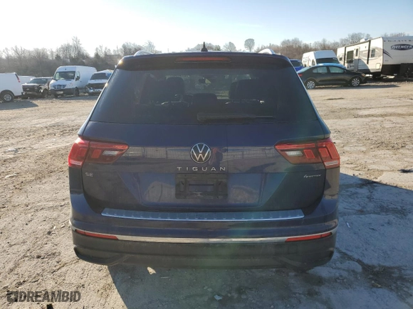 2022 Volkswagen Tiguan SE with VIN 3VV2B7AX7NM032814, listed as a Copart auction lot 47373295 with 183,791 mi miles and Salvage Title. Bid and sale history available at carsss.com. Image 6.