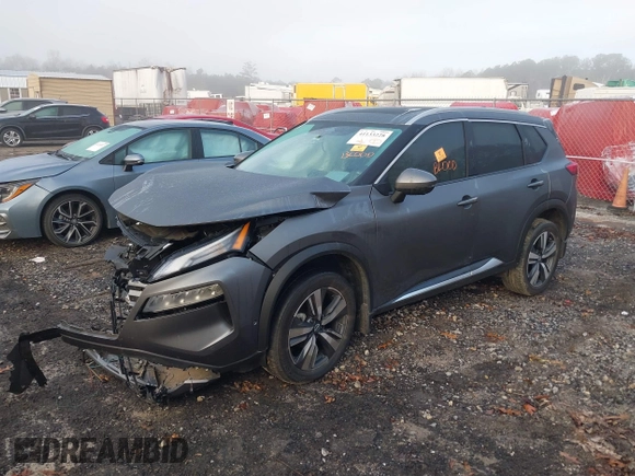 2022 Nissan Rogue SL with VIN 5N1BT3CA2NC730709, listed as a IAAI auction lot 41133228 with 40,794 mi miles and . Bid and sale history available at carsss.com. Image 17.
