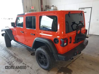 2023 Jeep Wrangler Sport with VIN 1C4HJXDG7PW676453, listed as a IAAI auction lot 42222995 with 32,347 mi miles and . Bid and sale history available at DreamBid. Image 3.