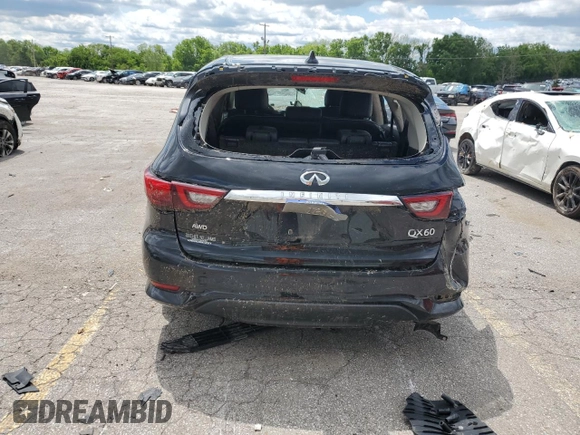 2020 Infiniti QX60 Signature Edition with VIN 5N1DL0MM4LC503454, listed as a Copart auction lot 57754075 with 68,119 mi miles and Salvage title. Bid and sale history available at DreamBid. Image 6.