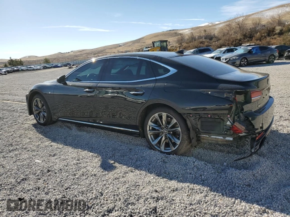 2019 Lexus LS 500 with VIN JTHC51FF2K5005916, listed as a Copart auction lot 45808375 with 13,326 mi miles and Salvage title. Bid and sale history available at DreamBid. Image 2.