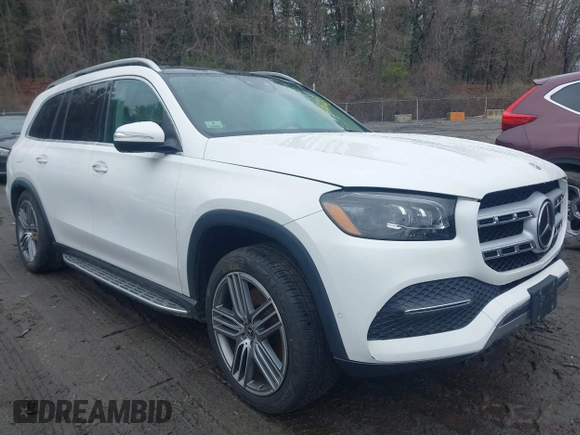 2021 Mercedes-Benz GLS 450 z VIN 4JGFF5KEXMA386713, wystawiony jako IAAI lot #41966263 z przebiegiem 63 039 mil mil oraz . Historia ofert i sprzedaży dostępna na DreamBid. Obrazek 1.