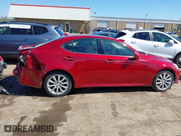 2007 Lexus IS with VIN JTHBK262375027213, listed as a IAAI auction lot 42049349 with 247,534 mi miles. Bid and sale history available at carsss.com. Image 13.