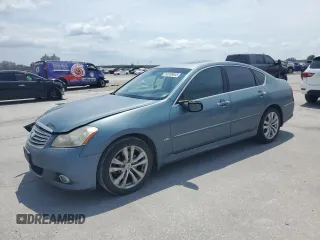 2008 Infiniti M z VIN JNKAY01E28M600268, wystawiony jako Copart lot #53209045 z przebiegiem 157 399 mil mil oraz Szkoda całkowita • Salvage title. Historia ofert i sprzedaży dostępna na DreamBid. Obrazek 1.