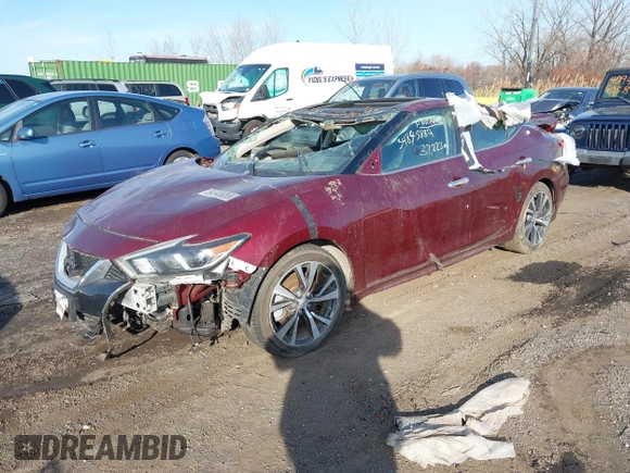 2017 Nissan Maxima SV with VIN 1N4AA6AP1HC392535, listed as a IAAI auction lot 40937768 with 37,223 mi miles. Bid and sale history available at carsss.com. Image 21.