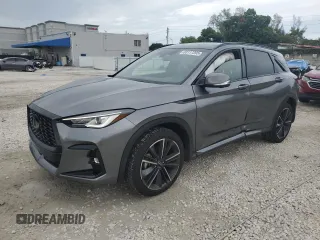 2025 Infiniti QX50 Sport с VIN 3PCAJ5FB3SF106583, выставлен на аукционе Copart как лот 63117205 с пробегом 2 356 миль миль и На запчасти • Non repairable. История ставок и продаж доступна на DreamBid. Изображение 1.