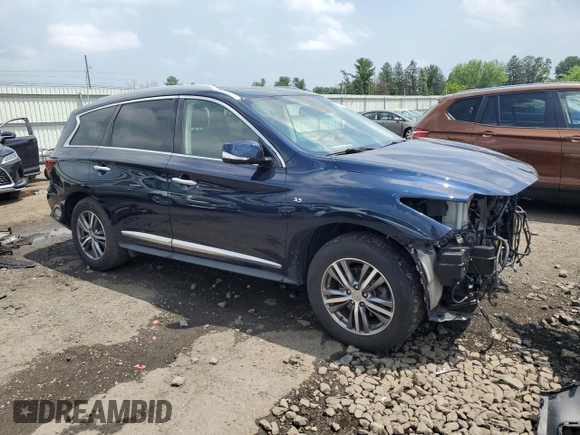 2020 Infiniti QX60 Luxe with VIN 5N1DL0MM0LC507954, listed as a Copart auction lot 62320875 with 79,578 mi miles and Salvage title. Bid and sale history available at DreamBid. Image 4.