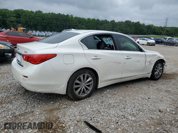 2017 Infiniti Q50 Premium with VIN JN1EV7AP3HM732884, listed as a Copart auction lot 60314675 with 75,597 mi miles and Salvage title. Bid and sale history available at DreamBid. Image 3.