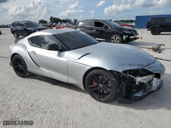 2021 Toyota GR Supra 3.0 with VIN WZ1DB0C06MW039090, listed as a Copart auction lot 45505714 with 0 mi miles. Bid and sale history available at carsss.com. Image 4.