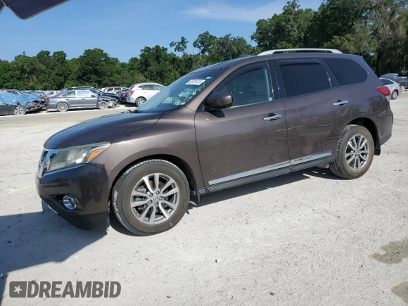 2016 Nissan Pathfinder SL with VIN 5N1AR2MN8GC652137, listed as a Copart auction lot 53731415 with 105,198 mi miles and Salvage title. Bid and sale history available at DreamBid. Image 1.