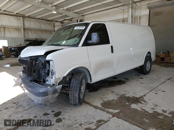 2017 Chevrolet Express Cargo Van with VIN 1GCZGHFG9H1104093, listed as a Copart auction lot 46190765 with 0 mi miles and Salvage Title. Bid and sale history available at carsss.com. Image 1.