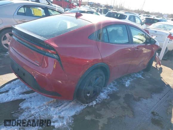 2024 Toyota Prius LE with VIN JTDADABU3R3023170, listed as a IAAI auction lot 41541285 with 128 mi miles. Bid and sale history available at carsss.com. Image 4.